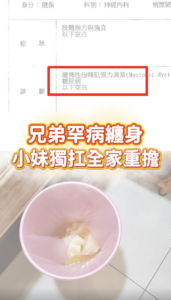 罕見遺傳性肌肉強直症兄弟家庭獲得租金與生活物資援助
